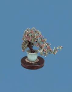Vintage-Jade-and-Glass-Bonsai-Tree-with-Celadon-Pot-on-Golf-Club-Plant-Stand-second-image