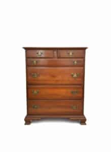 Vintage-Kling-Furniture-Solid-Cherry-Bracket-Foot-High-Chest