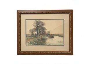 Vintage-Landscape-Watercolor-Painting-by-E.C.-Rost