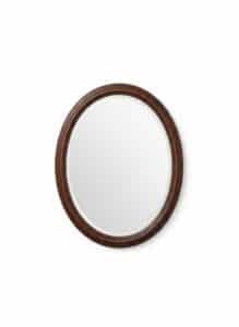 Vintage-Oval-Mahogany-Beveled-Wall-Mirror