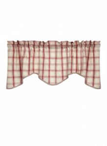 Vintage-Red-and-White-Striped-Ticking-Fabric-Valance-second-image
