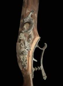 Antique-Flintlock-Pistol-Stock-with-Furniture-3