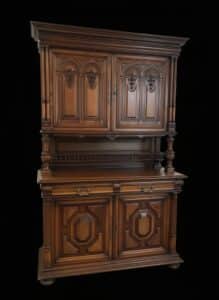 Antique-French-Henri-II-Style-Walnut-Buffet-Deux-Corps-3
