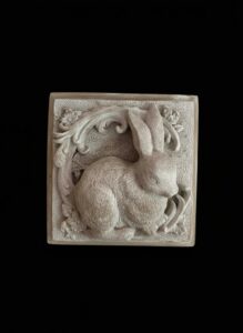 Carruth-Studio-Midnight-Bunny-or-Little-Bunny-Stone-Wall-Plaque-3
