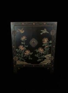 Chinoiserie-Style-Black-Lacquer-Cabinet-with-Birds-and-Flowers-3