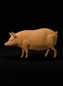 Folk-Art-Hand-Carved-Wooden-Pig-Wall-Plaque-second-image-3