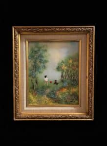 Louis-Cardin-Enamel-on-Copper-Painting-Child-and-Dog-second-image-3