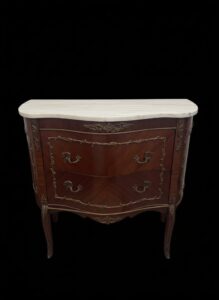 Louis-XV-Style-Mahogany-Marble-Top-Commode