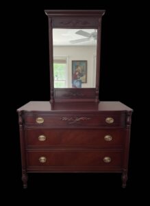 Mid-Century-Mahogany-Federal-Style-Bow-Front-Dresser-with-Mirror