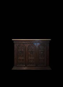 Mid-Century-Modern-Walnut-Credenza-with-Travertine-Top
