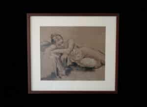 N.-Aethel-charcoal-drawing-of-a-reclining-nude-3