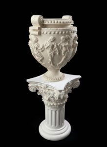 Neoclassical-Style-Cast-Stone-Garden-Urn-on-Pedestal-3