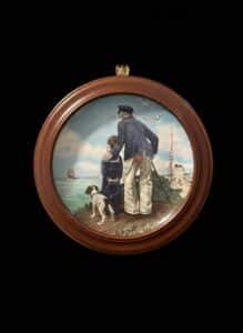 Norman-Rockwell-Looking-Out-to-Sea-Collector-Plate-with-kt-Gold-Band-3