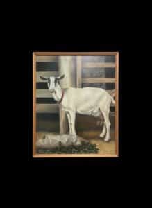Original-Oil-Painting-of-a-Dairy-Goat-Signed-B-fifth-image-3