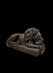 Pair-of-Cast-Stone-Lion-Sculpture-and-Figural-Fountain-second-image-3