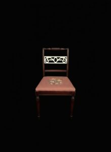 Pair-of-Duncan-Phyfe-Style-Mahogany-Dining-Chairs-with-Needlepoint-Seats
