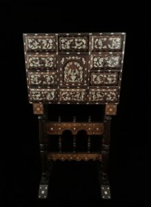 Syrian-Mother-of-Pearl-Inlaid-Cabinet-on-Stand
