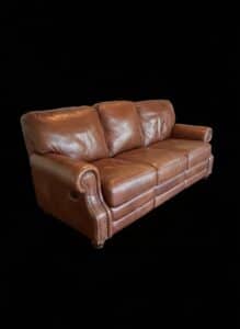 Traditional-Leather-Chesterfield-Style-Sofa-with-Nailhead-Trim-second-image-3