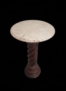 Vintage-Barley-Twist-Pedestal-Plant-Stand-with-Marble-Top