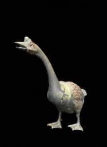 Vintage-Cast-Bronze-Goose-Garden-Sculpture-second-image-3