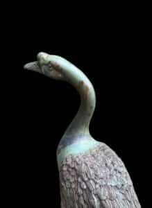 Vintage-Cast-Metal-Garden-Goose-Statue-3