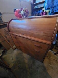 mid-century modern roll top desk