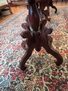 Antique-Victorian-Walnut-Oval-Marble-Top-Parlor-Table-second-image