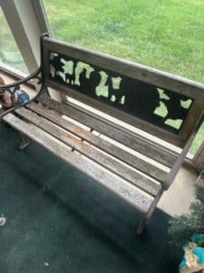 Childrens-Cast-Iron-and-Wood-Garden-Bench-with-Animal-Silhouettes