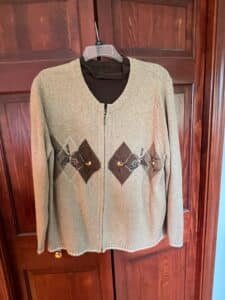 Croft-Barrow-Womens-Argyle-Bird-Floral-Embroidered-Zip-Up-Cardigan-with-Mock-Neck-Underlayer