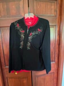 Croft-Barrow-Womens-Cardinal-Berry-Print-Zip-Up-Sweater