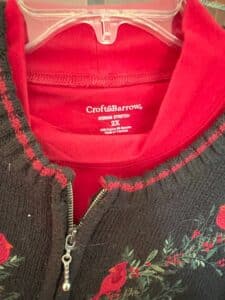 Croft-Barrow-Womens-Cardinal-Berry-Print-Zip-Up-Sweater-second-image