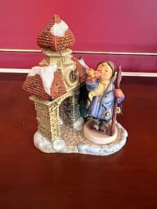 Hummel-Little-Tooter-Figurine-with-display-scene