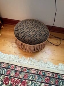 Round-Upholstered-Ottoman-with-Fringe-second-image