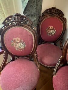 Victorian-Carved-Walnut-Parlor-Chairs-with-Needlepoint-Upholstery