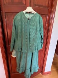 Victorian-Era-Green-Silk-Moir-Dress-Ensemble