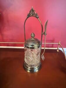 Victorian-Silver-Plate-and-Crystal-Pickle-Castor-with-Knife