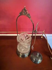 Victorian-Silver-Plate-and-Crystal-Pickle-Castor-with-Knife-second-image