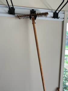 Vintage-Adjustable-Lawn-Rake-with-Spiraled-Tines