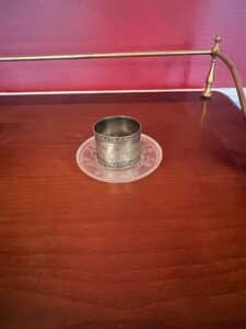 Vintage-Etched-Glass-Plate-with-Silver-Plated-Napkin-Ring