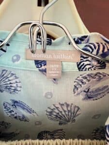Woman-Within-Seashell-Print-Button-Up-Shirt-and-Linen-Blend-Pants-Set-second-image