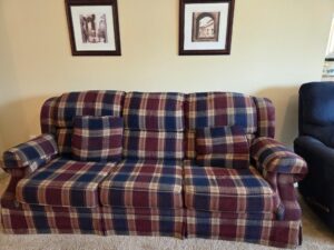 Sofa with pull-out bed $40
