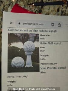 Golf-Ball-on-Pedestal-Yard-Decor