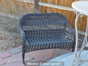 Wicker-seat-bench