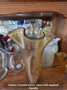 Amber-Crackle-Glass-Vase-with-Applied-Handle