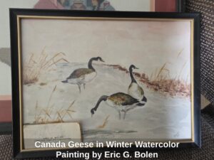 Canada-Geese-in-Winter-Watercolor-Painting-by-Eric-G.-Bolen