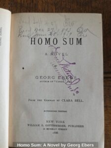Homo-Sum-A-Novel-by-Georg-Ebers-second-image