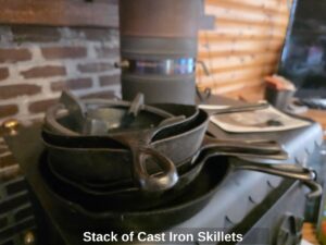 Stack-of-Cast-Iron-Skillets