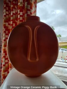 Vintage-Orange-Ceramic-Piggy-Bank