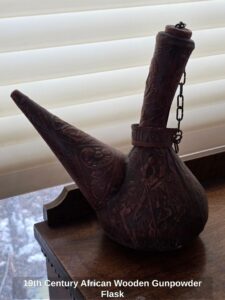 th-Century-African-Wooden-Gunpowder-Flask