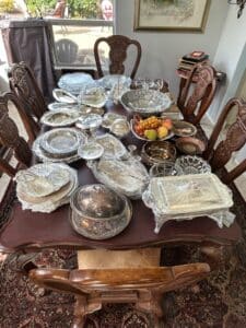Assorted-Silver-Plated-Serving-Pieces-and-Decorative-Items